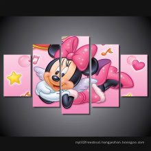 HD Printed Cartoon Minnie Mouse Painting Wall Art Canvas Print Room Decor Print Poster Picture Canvas Mc-079